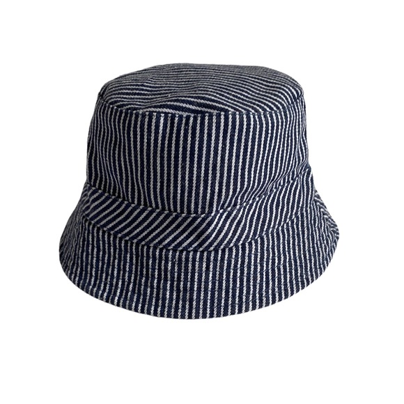 Sports Striped Blue Bucket Lined Hat Size 2-3X - Picture 4 of 5